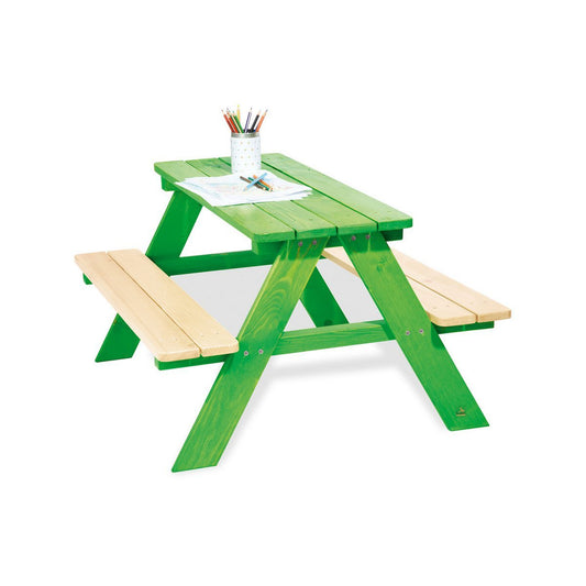 Kinderpicknickbank 'Nicki für 4', groen - Smart Simple