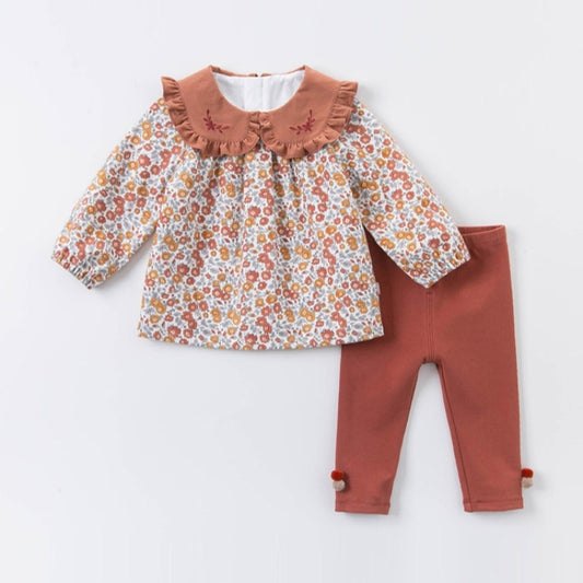 Baby Meisjespak – Herfstset van Katoen (Twee-delig)