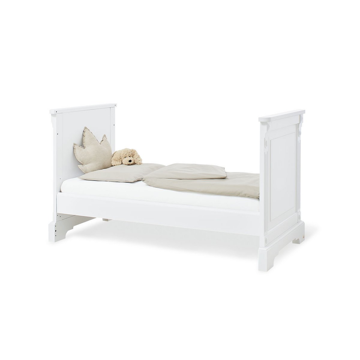 Kwekerij 'Emilia' breed, incl. wandplank 4 delen: ledikant, brede commode, 2 - deurs kledingkast, wandplank - Smart Simple