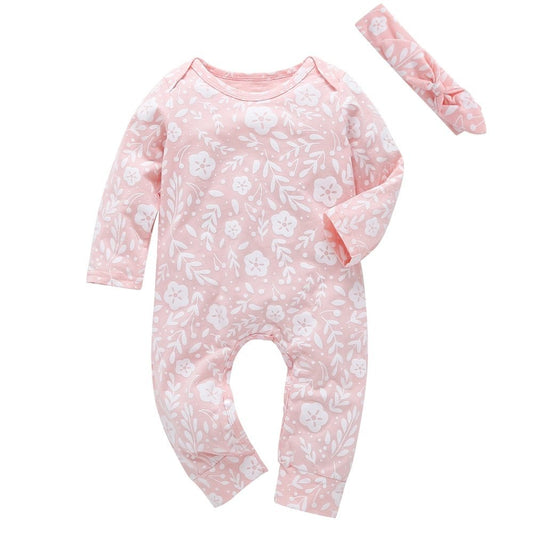 Roze Droom Romper – Comfortabele babypyjama met lange mouwen