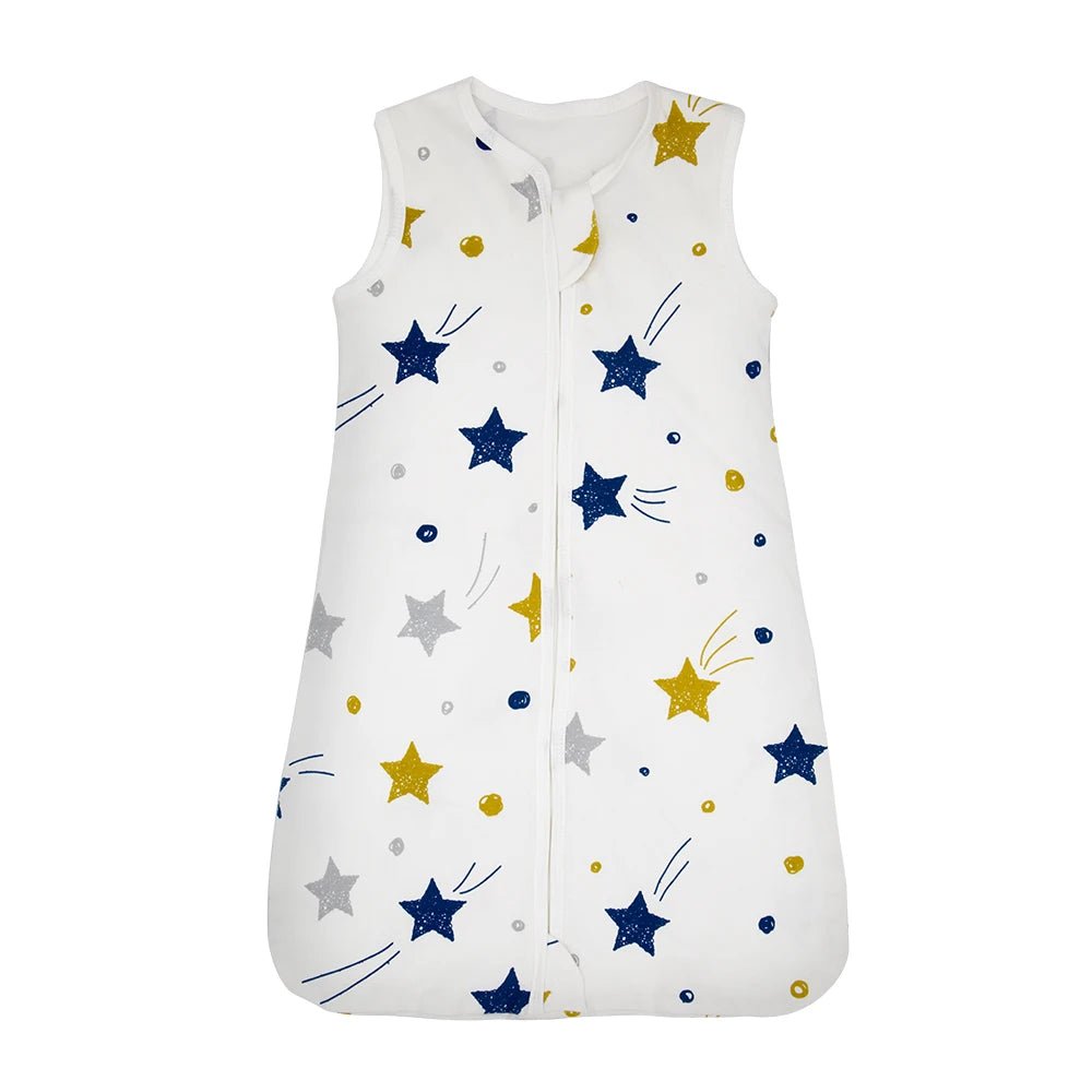 Baby Sleeping Bag Summer Thin Baby Sleepsack Kids Sleepwear Anti - Kick Blanket 3 - 18Months Stars Sky Cartoon Print 100% Cotton - Smart Simple