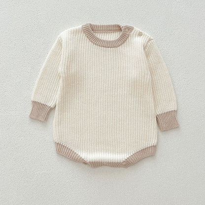 Herfst Romper – Gebreide Babyoutfit in Westerse Stijl (Unisex) - Smart Simple