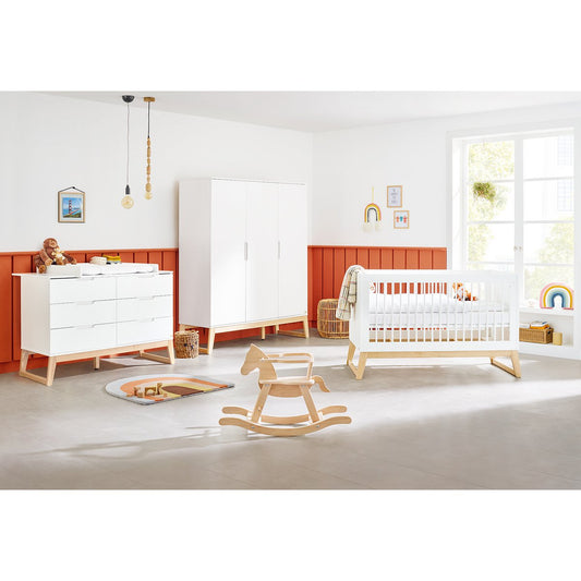Kwekerij 'Bridge' extra breed groot 3 delen: ledikant, extra brede commode, grote kledingkast - Smart Simple