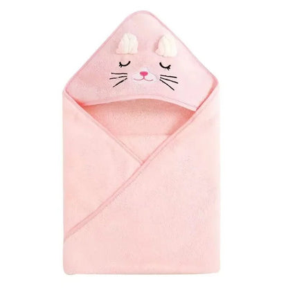 Baby Badcape met Capuchon – Zachte Fleece Handdoek met Oren - Smart Simple