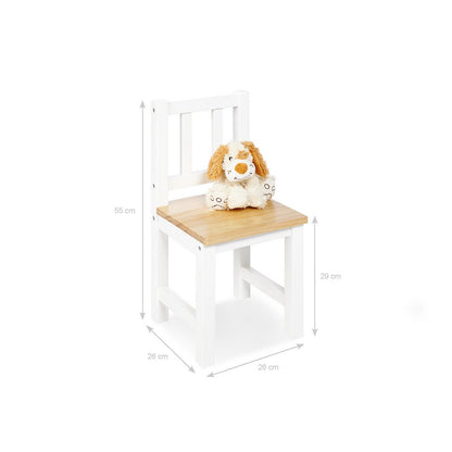Kinderstoel 'Fenna', wit/naturel - Smart Simple