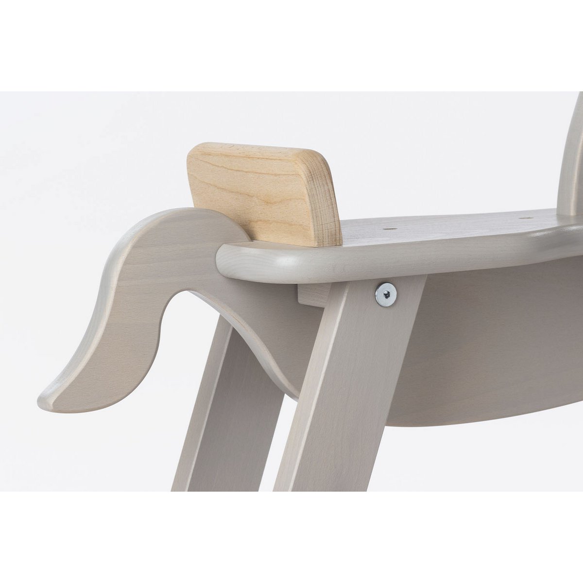 Hobbelpaard 'Pinolino' met ring, grijs/naturel - Smart Simple