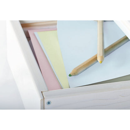 Kinderbureau 'Lena', wit geglazuurd - Smart Simple
