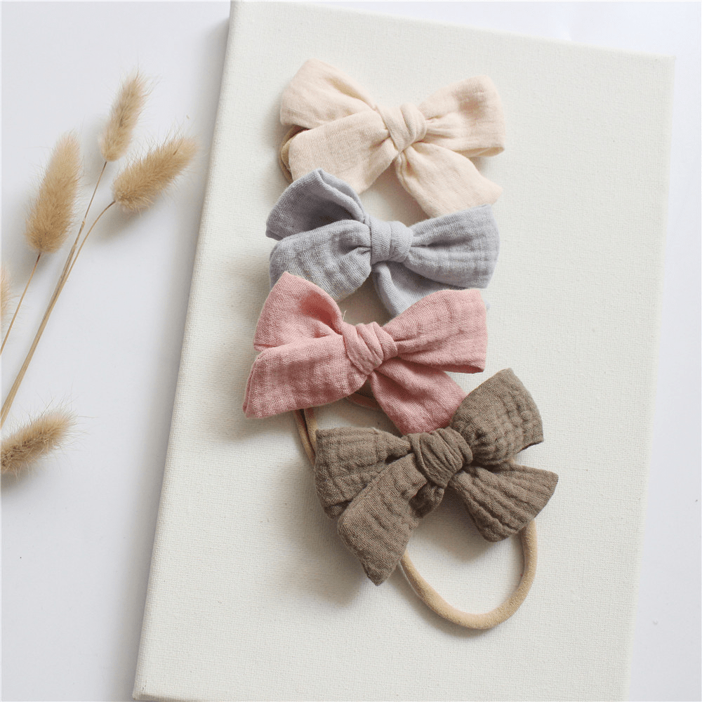 Annie & Charles® babyhoofdbandset met mousseline strik - Smart Simple