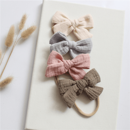 Annie & Charles® babyhoofdbandset met mousseline strik - Smart Simple