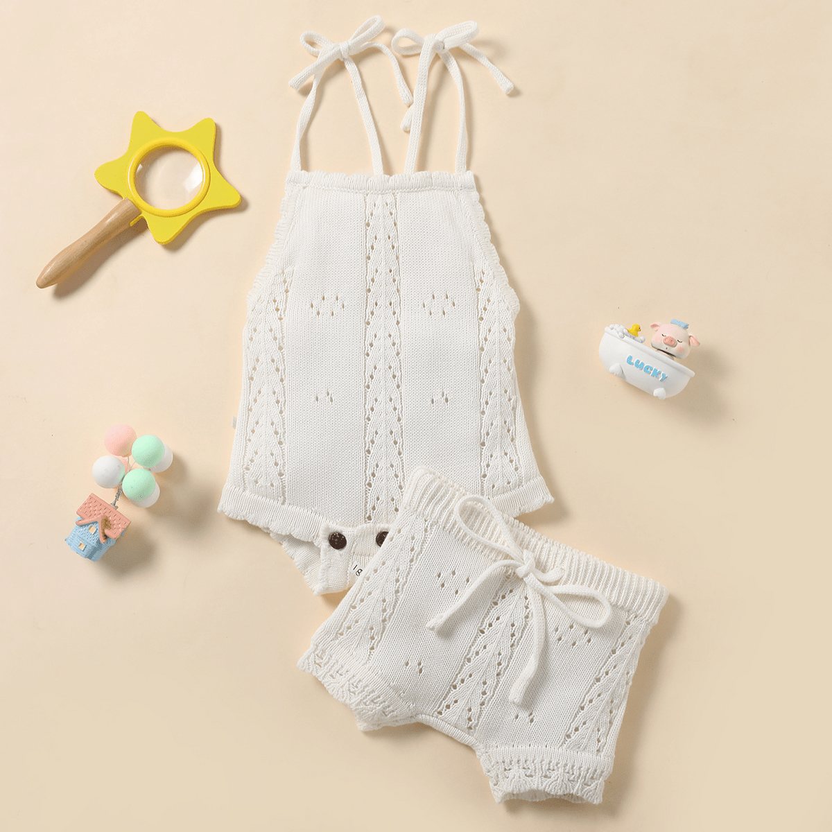 Annie & Charles® babykledingset van fijngebreid katoen - Smart Simple