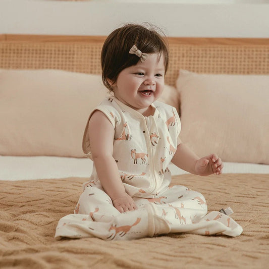 Baby Sleeping Bag 3 - 24Months Summer Thin Sleep Sack Sleeveless Cartoon Animal Print Kids Sleepwear Anti - Kick Blanket 100% Cotton - Smart Simple