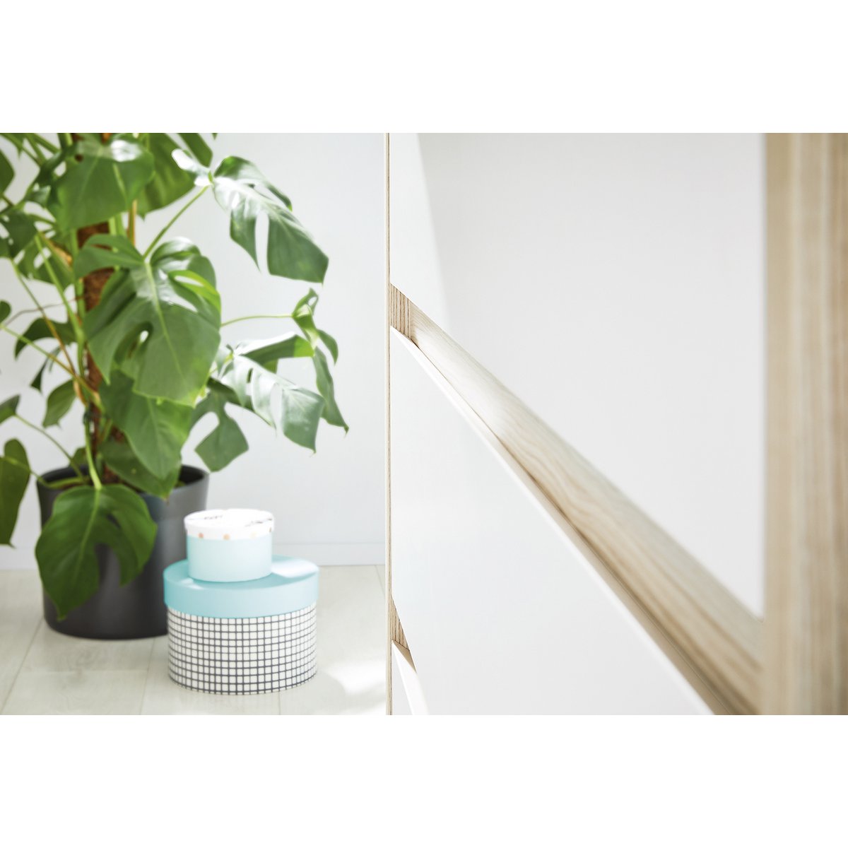 Kwekerij 'Flow' breed groot 3 delen: ledikant, brede commode, grote kledingkast - Smart Simple