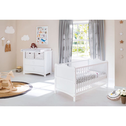 Startset 'Florentina' breed 2 delen: ledikant, brede commode - Smart Simple