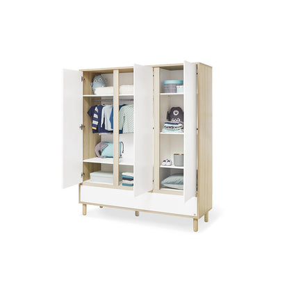 Kwekerij 'Flow' breed groot 3 delen: ledikant, brede commode, grote kledingkast - Smart Simple
