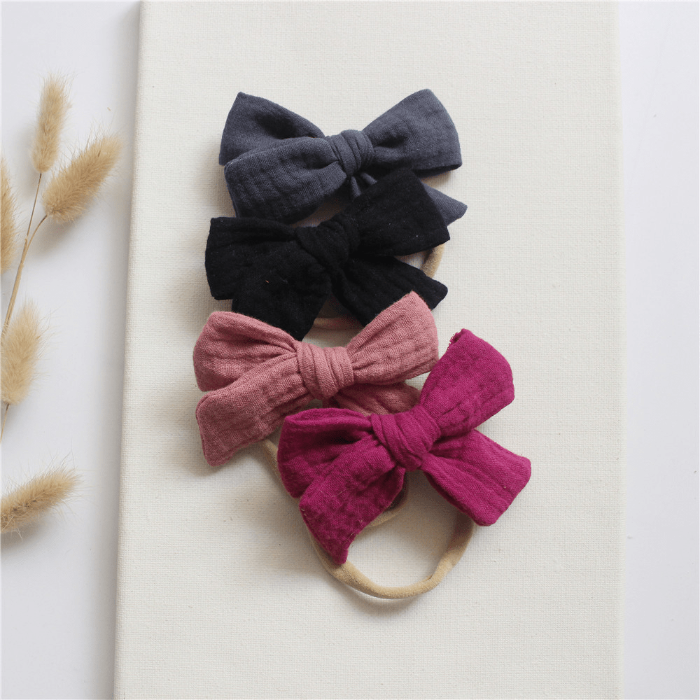Annie & Charles® babyhoofdbandset met mousseline strik - Smart Simple