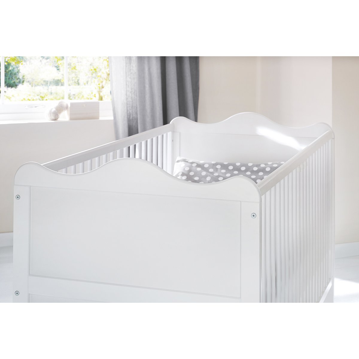 Kwekerij 'Florentina' extra breed 3 delen: ledikant, extra brede commode, 2 - deurs kledingkast - Smart Simple