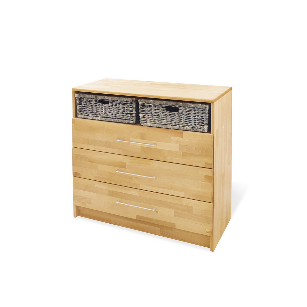Kwekerij 'Natura' breed 3 delen: ledikant, brede commode, 2 - deurs kledingkast - Smart Simple
