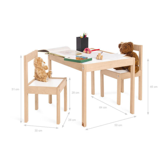Kindertafel en stoel set 'Olaf', 3 delig - Smart Simple