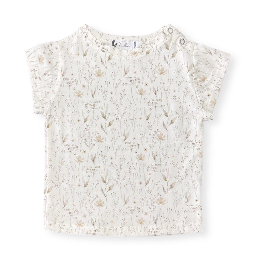 Baby shirtje Nature Floral – handgemaakt en duurzaam