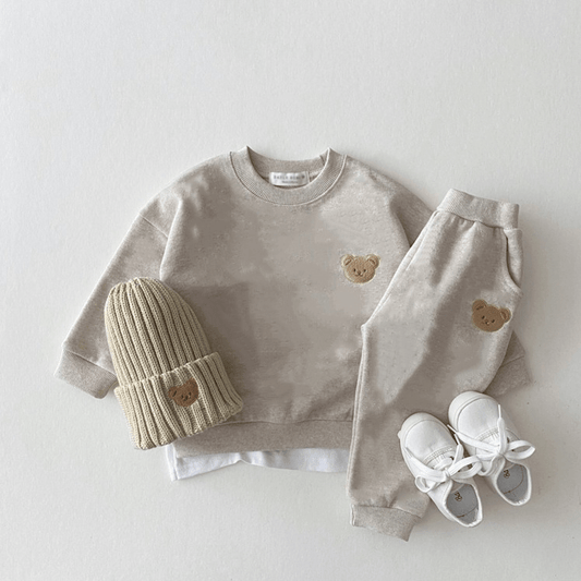 Annie & Charles® Joggingpak teddy voor kinderen – warme set katoen
