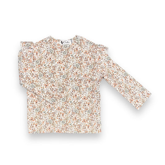 Longsleeve ruffle love flower – meisjes longsleeve met bloemenprint