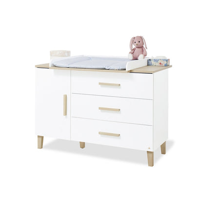 Kwekerij 'Lumi' extra breed 3 delen: ledikant, extra brede commode, 2 - deurs kledingkast - Smart Simple