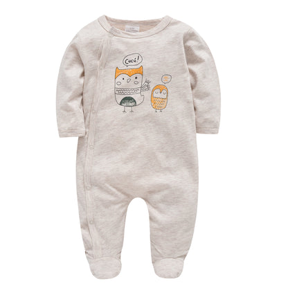 Katoenen Baby Romper met Drukknoopsluiting – Comfortabele Jumpsuit