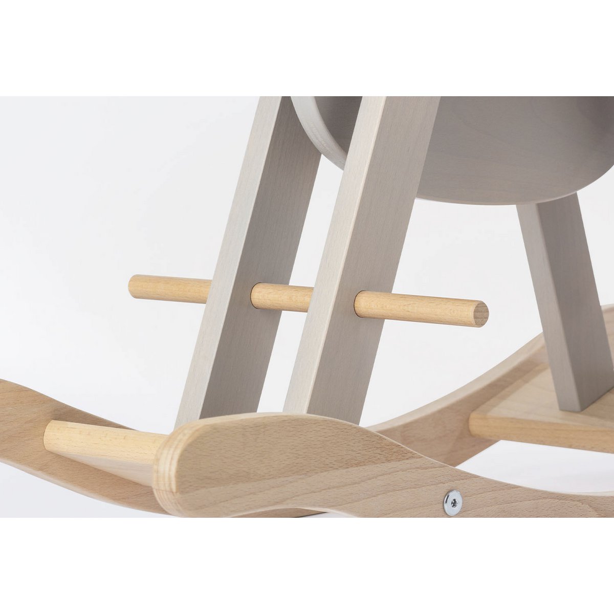 Hobbelpaard 'Pinolino' met ring, grijs/naturel - Smart Simple