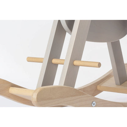 Hobbelpaard 'Pinolino' met ring, grijs/naturel - Smart Simple