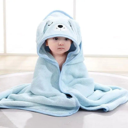 Baby Badcape met Capuchon – Zachte Fleece Handdoek met Oren - Smart Simple