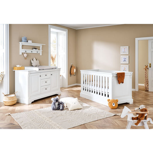 Startset 'Emilia' extra breed, incl. wandplank 3 delen: ledikant, extra brede commode, wandplank - Smart Simple