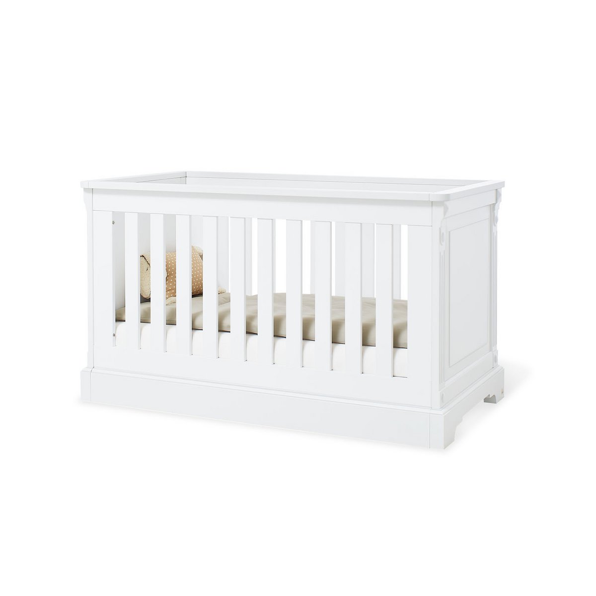 Kwekerij 'Emilia' breed, incl. wandplank 4 delen: ledikant, brede commode, 2 - deurs kledingkast, wandplank - Smart Simple