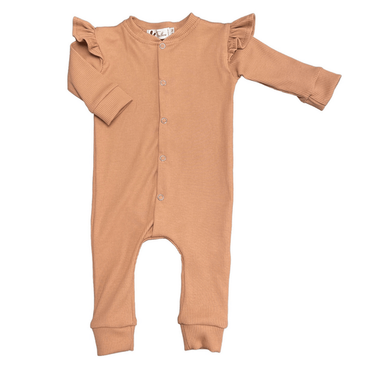 Boxpakje ruffle rib jersey peach - Smart Simple