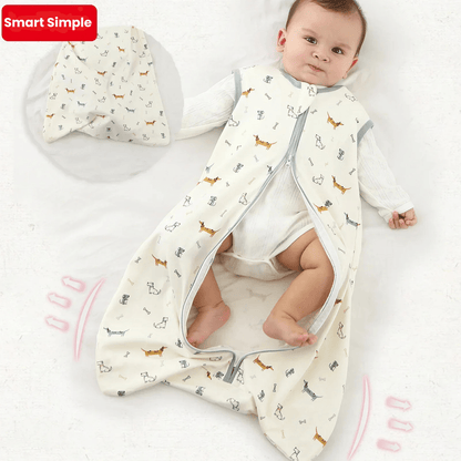 Baby Slaapzak – Ademend, Comfortabel & Veilig Anti - Kick Design (3–18 Maanden) - Smart Simple