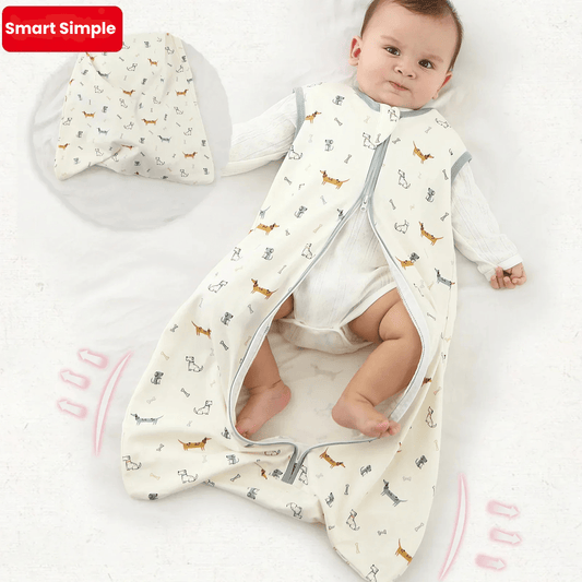 Baby Slaapzak – Ademend, Comfortabel & Veilig Anti - Kick Design (3–18 Maanden) - Smart Simple