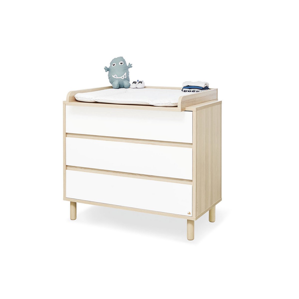 Kwekerij 'Flow' breed groot 3 delen: ledikant, brede commode, grote kledingkast - Smart Simple