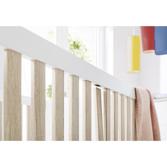 Kwekerij 'Lumi' breed groot 3 delen: ledikant, brede commode, grote kledingkast - Smart Simple