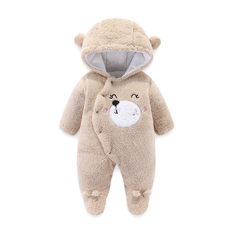 Winter Baby Jumpsuit – Warme Gevoerde Romper van Katoenfluweel