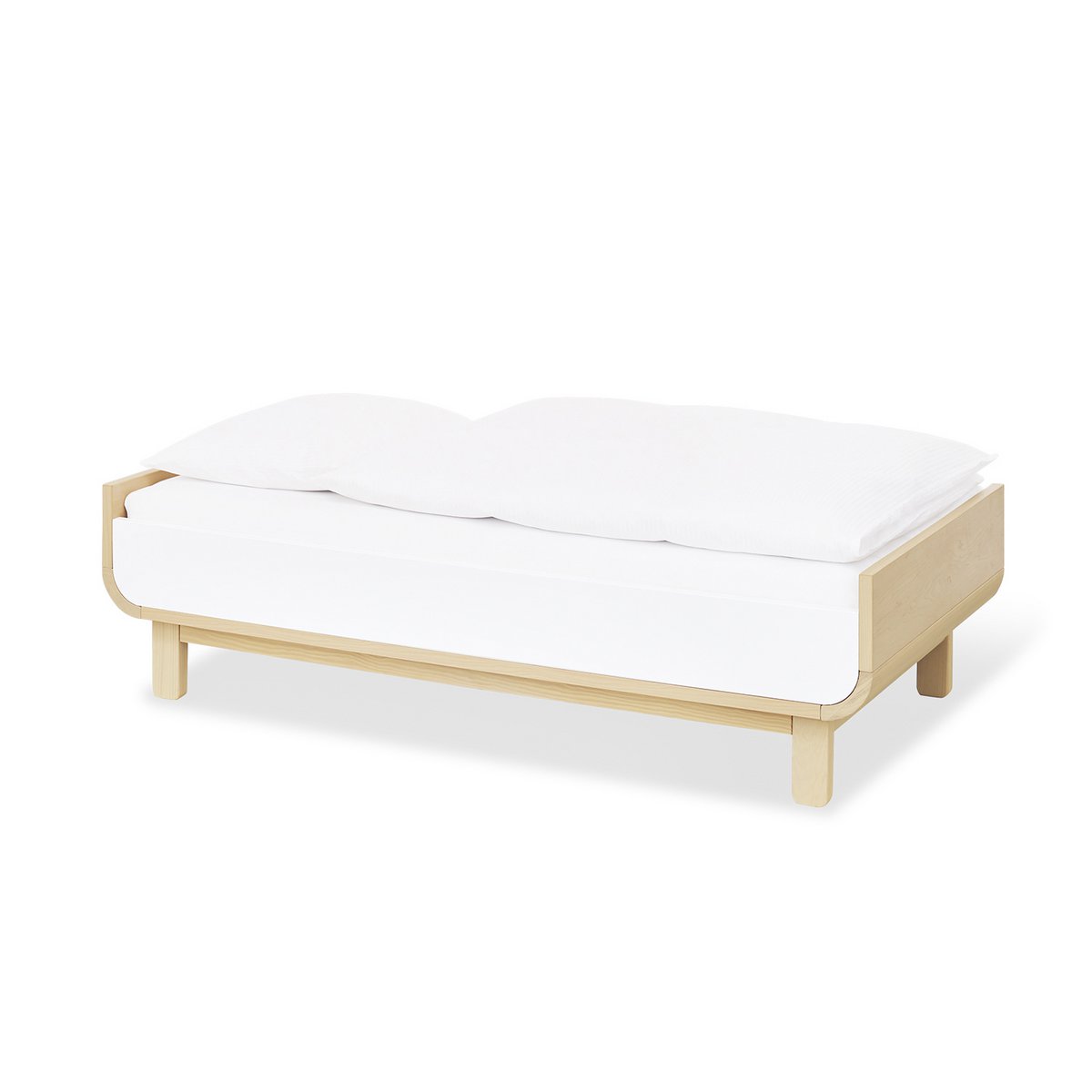 Kinderkamer 'Round' breed groot3 onderdelen: ledikantbed, breed commode, grote kledingkast - Smart Simple
