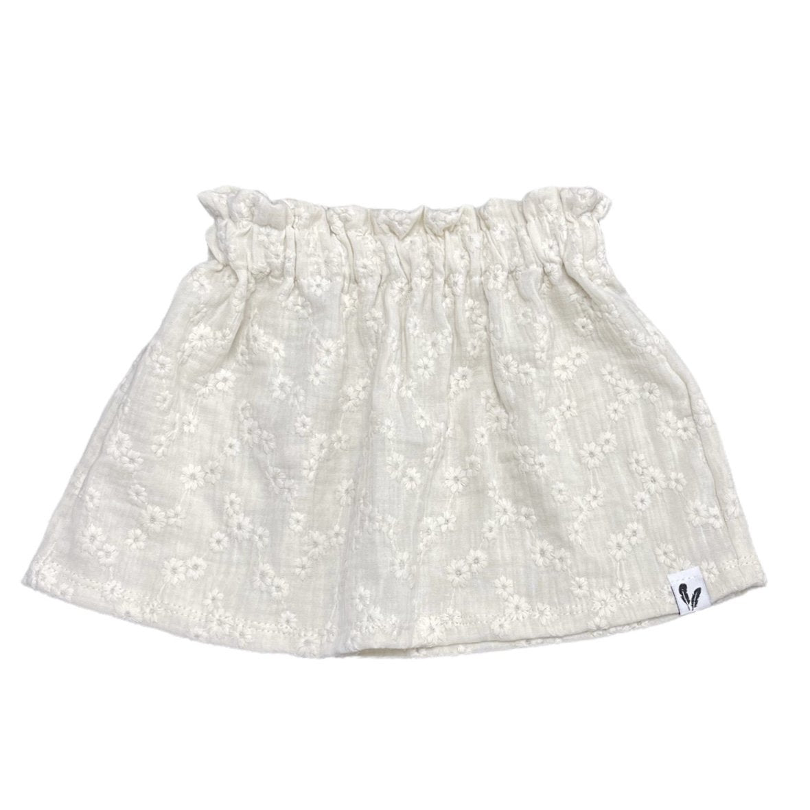 Baby rokje flower ecru – luchtig en stijlvol meisjesrokje