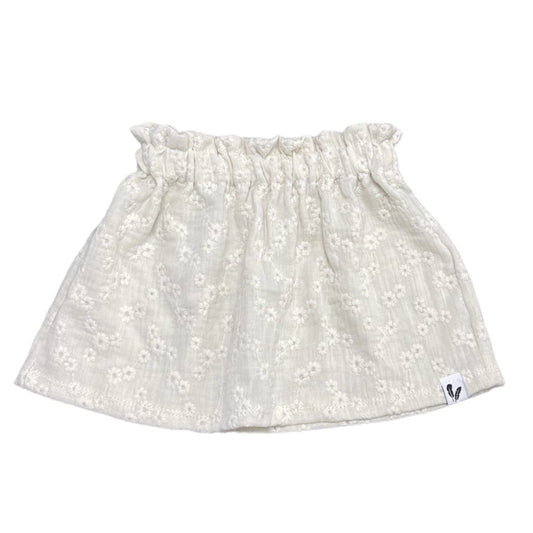Baby rokje flower ecru – luchtig en stijlvol meisjesrokje