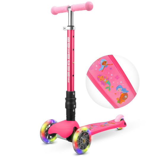 BOLDCUBE Kinderstep met 3 wielen - Zeemeermin Roze - voor meisjes van 2 - 8  jaar