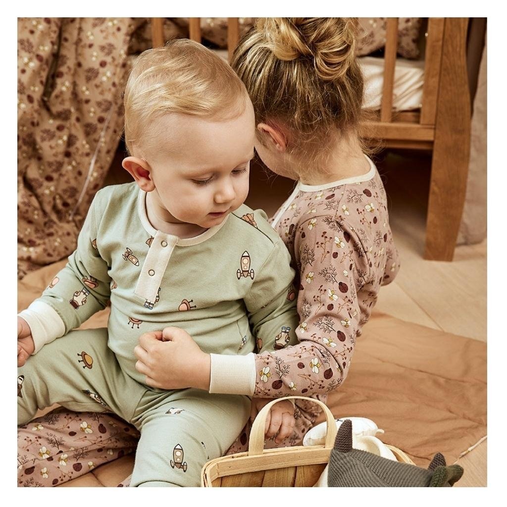 Sara nachtkleding - Zand - Bloemenbij - Smart Simple