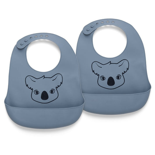 Alfie siliconen korte slabbetje 2 - pack met print - Smart Simple