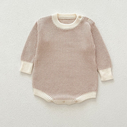 Herfst Romper – Gebreide Babyoutfit in Westerse Stijl (Unisex) - Smart Simple