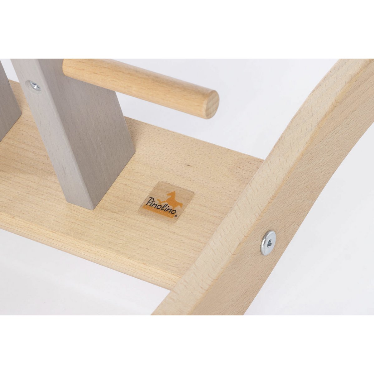 Hobbelpaard 'Pinolino' met ring, grijs/naturel - Smart Simple