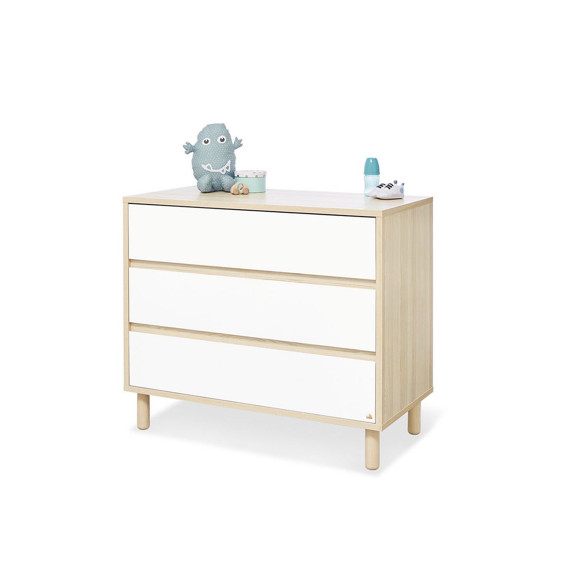 Kwekerij 'Flow' breed groot 3 delen: ledikant, brede commode, grote kledingkast - Smart Simple