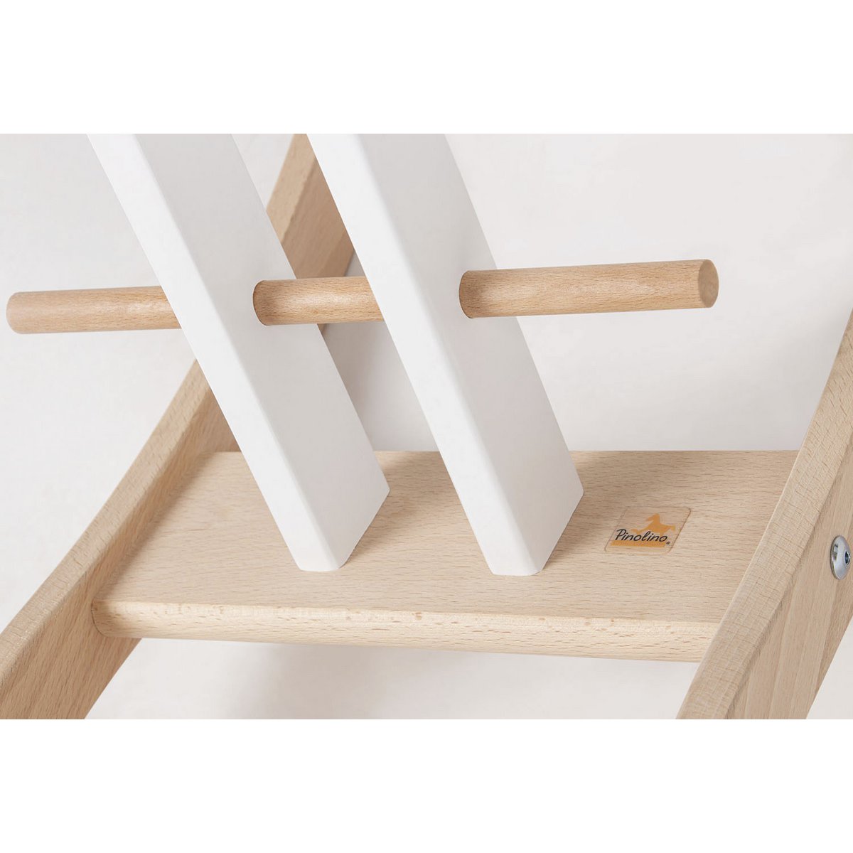 Hobbelpaard 'Pinolino' met ring, wit/naturel - Smart Simple