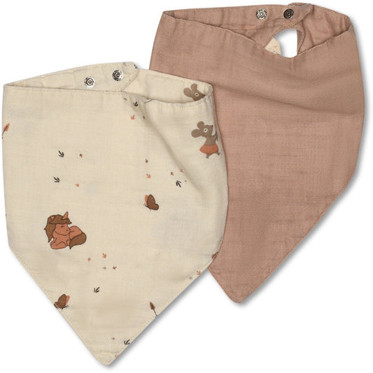 Villads slabbetje 2 - pack - eenhoorn/rose dust - Smart Simple