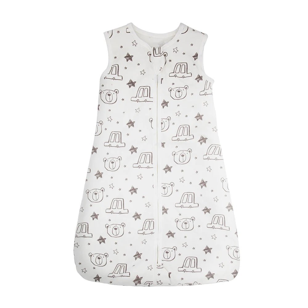 Baby Sleeping Bag Summer Thin Baby Sleepsack Kids Sleepwear Anti - Kick Blanket 3 - 18Months Stars Sky Cartoon Print 100% Cotton - Smart Simple